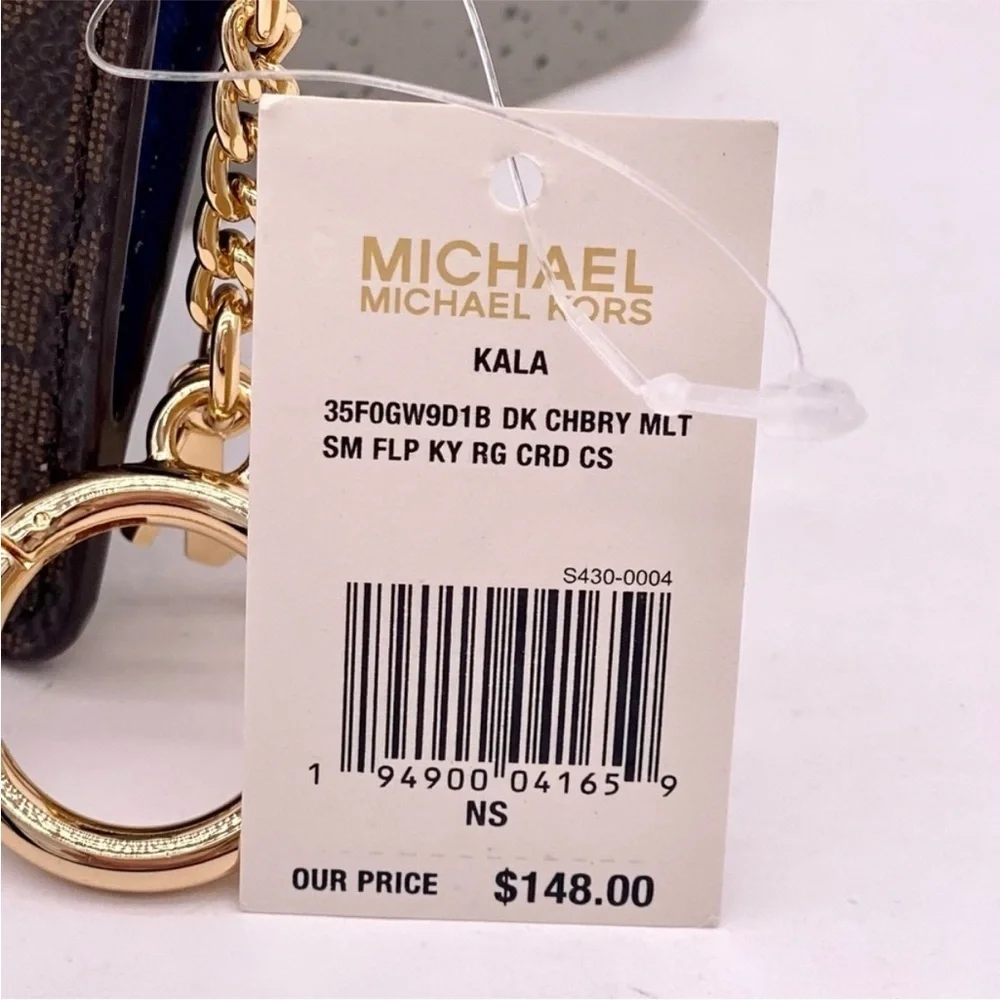 Michael Kors Blue and Gray Card Holder